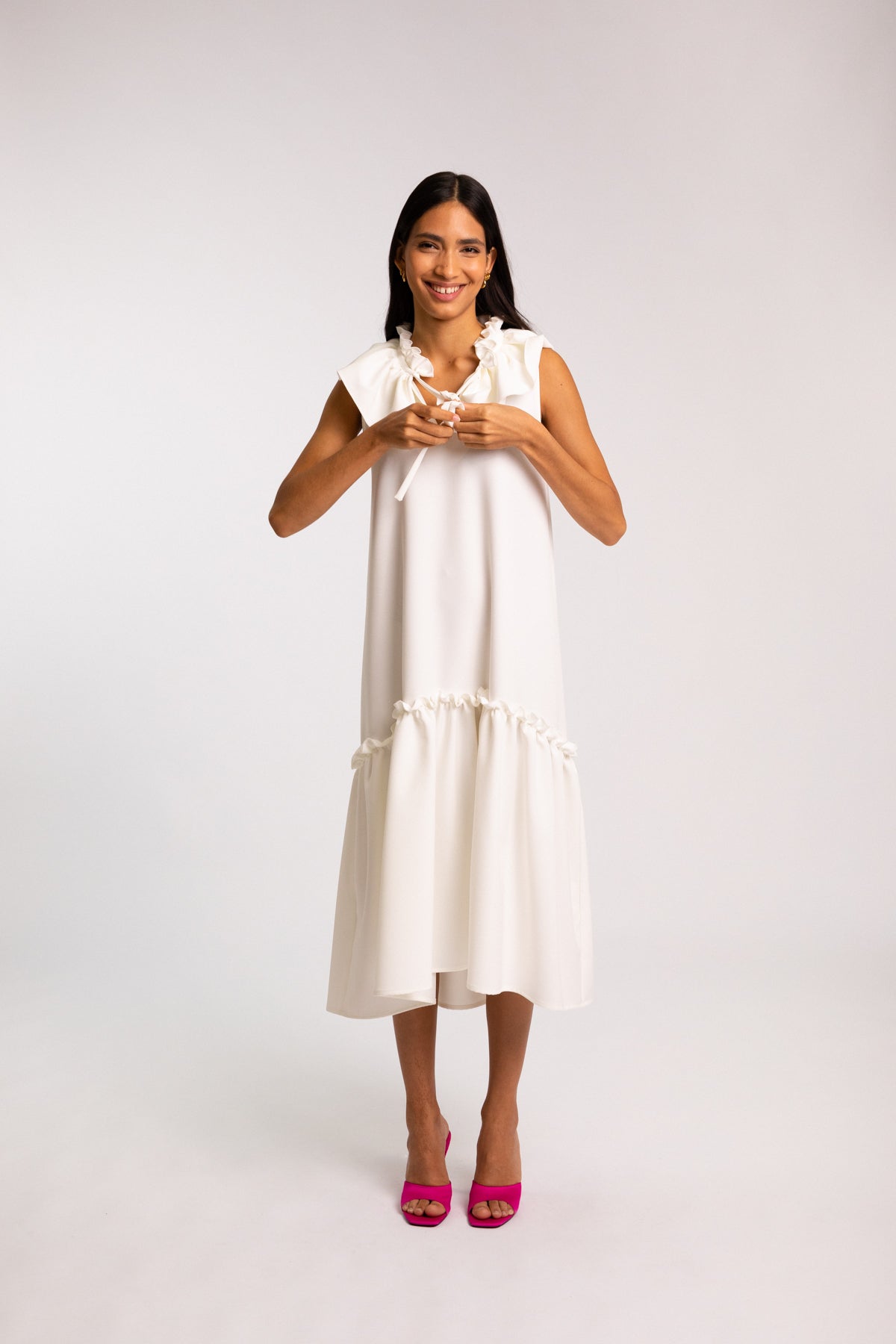 ARIANA SLEEVELESS DRESS WHITE